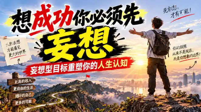 付费文章：想成功你必须先妄想，妄想型目标重塑你的人生认知-云网创