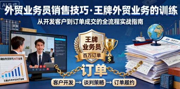 外贸业务员销售技巧，王牌外贸业务的训练-云网创