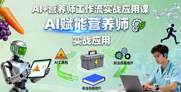 AI+营养师工作流实战应用课，AI赋能营养师-云网创