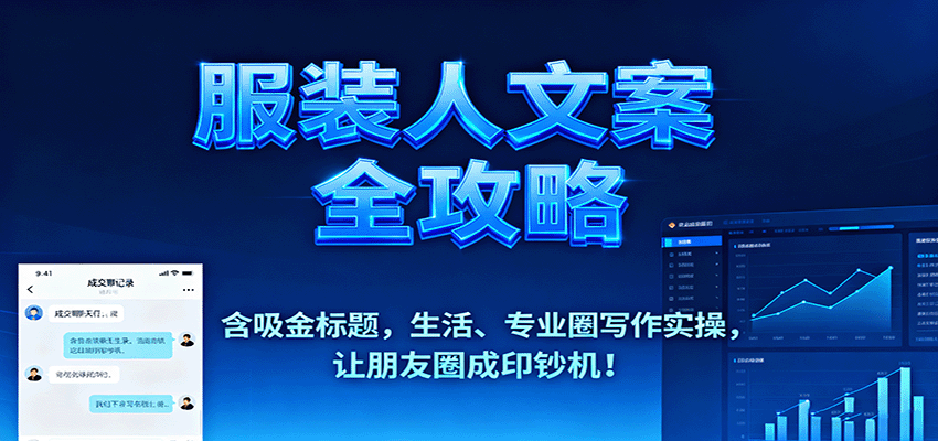 服装人文案全攻略，含吸金标题，生活、专业圈写作实操，让朋友圈成印钞机！-云网创