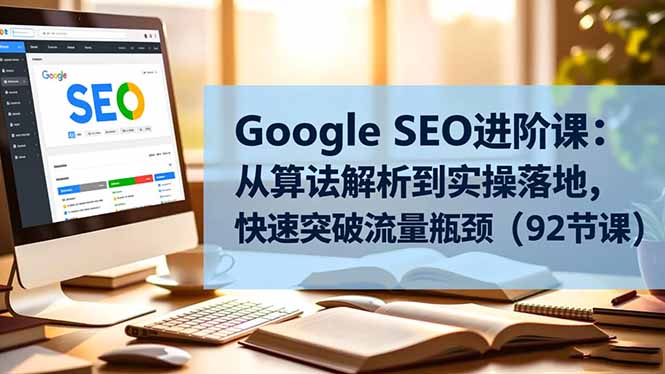 Google SEO进阶课：从算法解析到实操落地，快速突破流量瓶颈(92节课-云网创