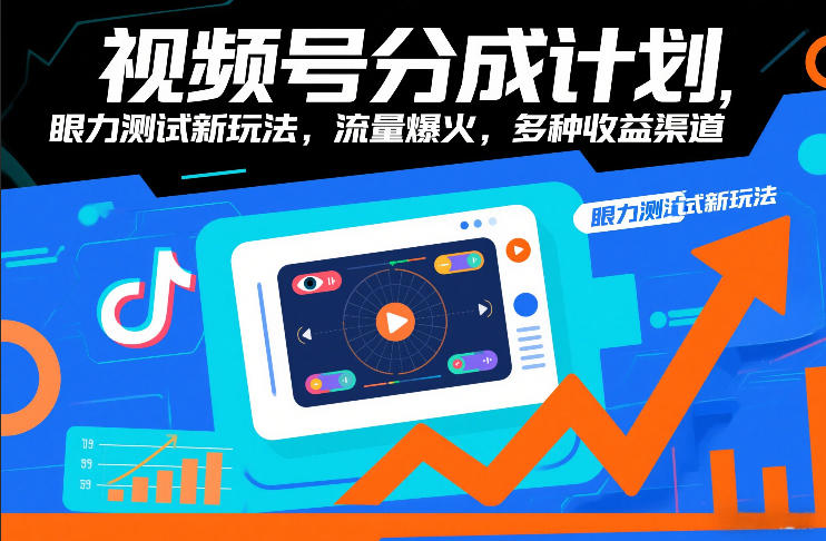 视频号分成计划，眼力测试新玩法，流量爆火，多种收益渠道-云网创