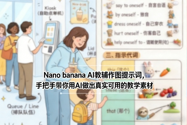 Nano banana AI教辅作图提示词，手把手带你用AI做出真实可用的教学素材-云网创