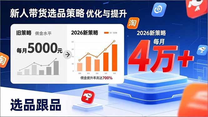 新人带货别瞎选品！这套2026全新选品跟品策略，让我的佣金从0做到每月4万+-云网创