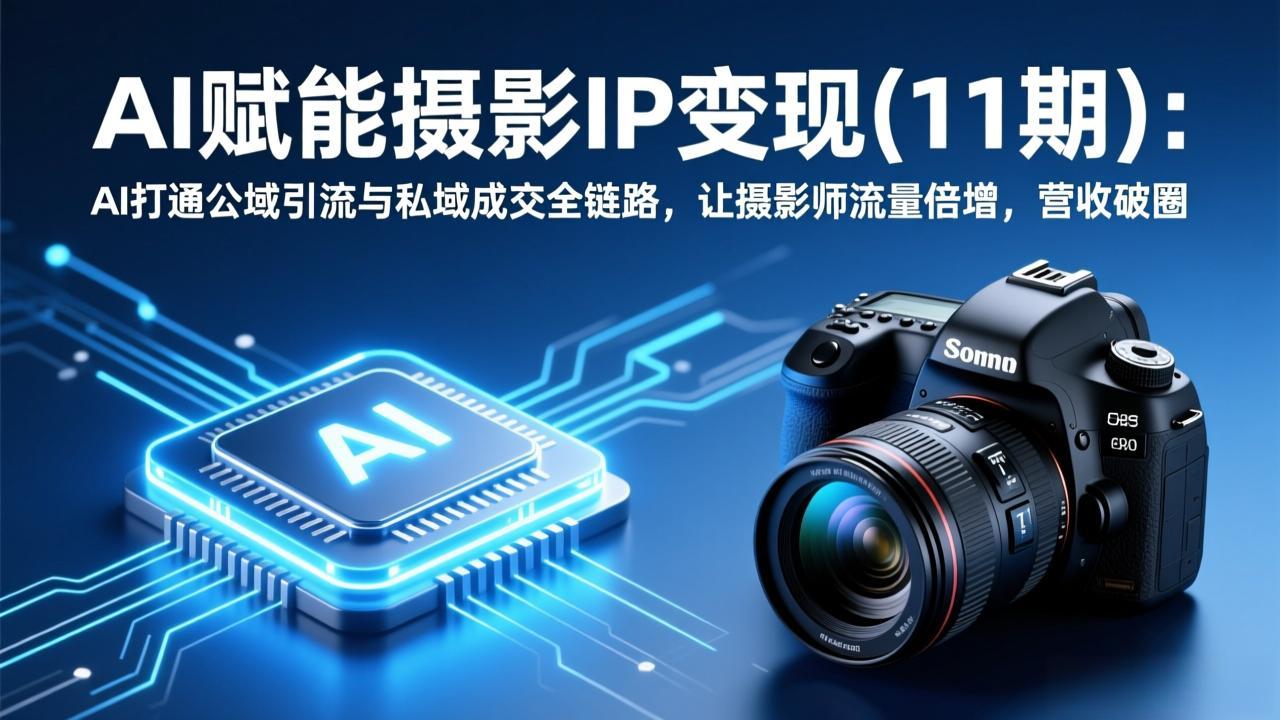AI赋能摄影IP变现(11期-云网创