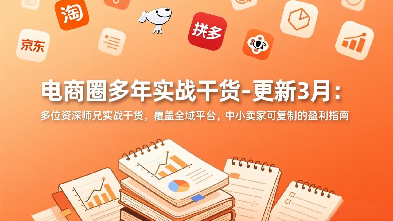 电商圈多年实战干货-更新3月：多位资深师兄实战干货，覆盖全域平台，中小卖家可复制的盈利指南-云网创