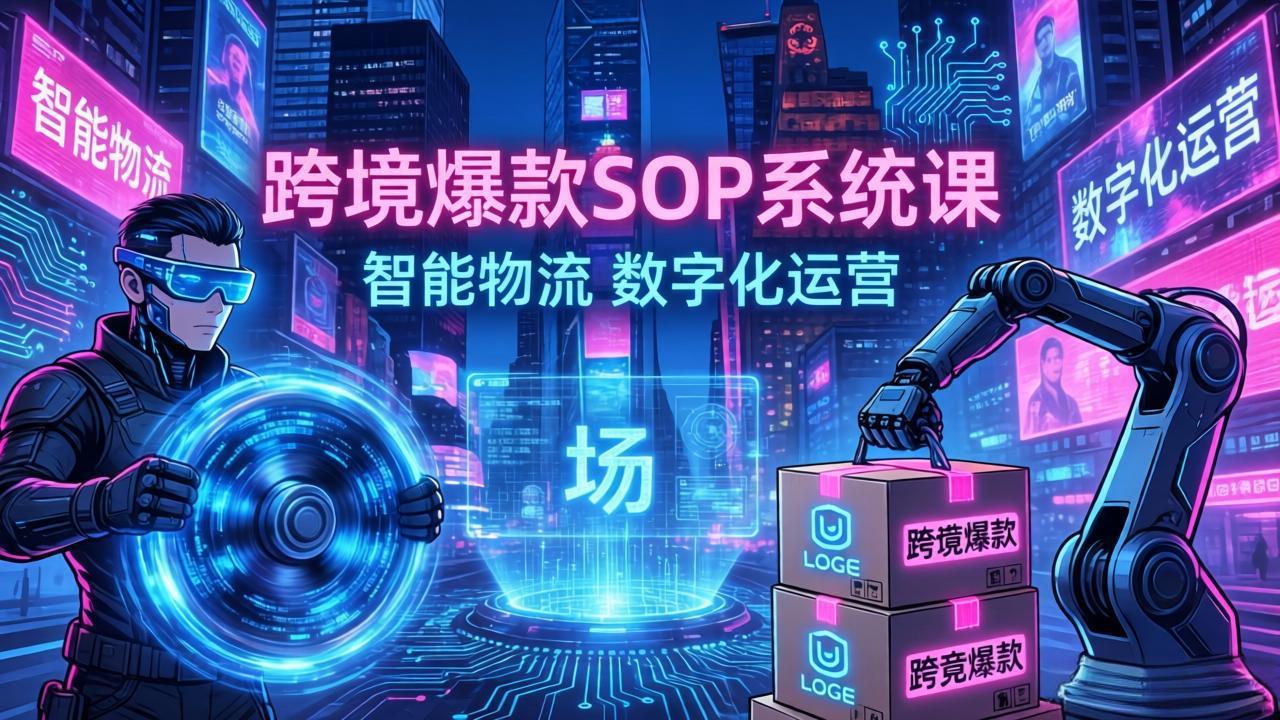 跨境爆款SOP系统课,“内容飞轮+精准投放+AI自动化”为核心,拆解“人×货×场”黄金公式-云网创