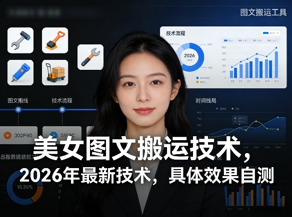 【会员专属】美女图文搬运技术，2026年最新技术，具体效果自测-云网创