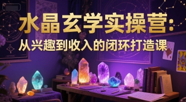 水晶玄学实操营：从兴趣到收入的闭环打造课-云网创