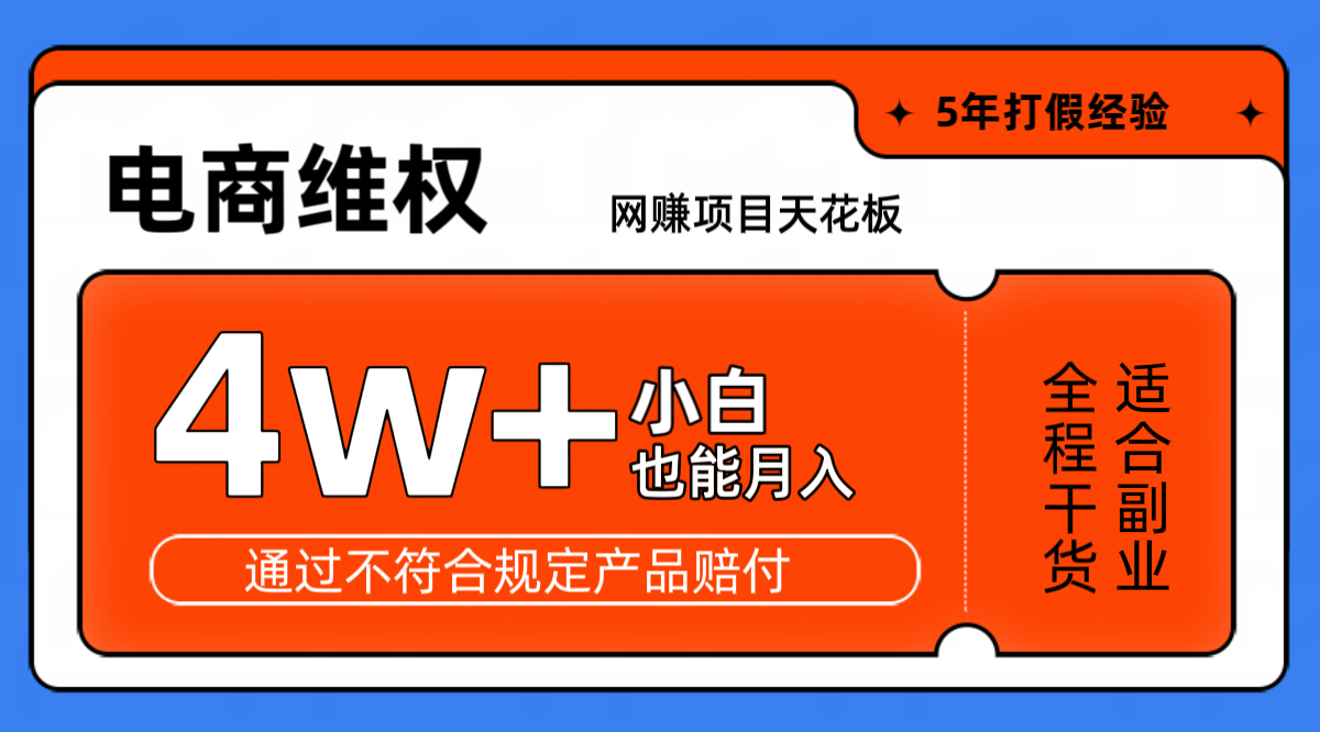 网赚项目天花板电商购物维权月收入稳定4w+独家玩法小白也能上手-云网创