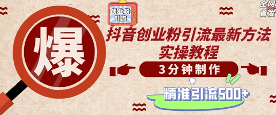 轻松制作创业类视频，一天被动加精准创业粉500+【揭秘】-云网创