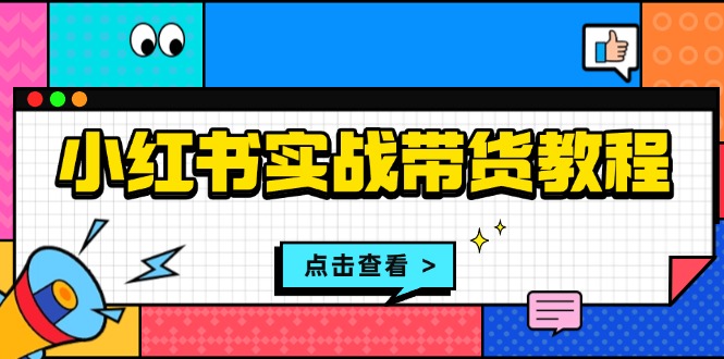 小红书实战带货教程：从开店到选品、笔记制作、发货、售后等全方位指导-云网创