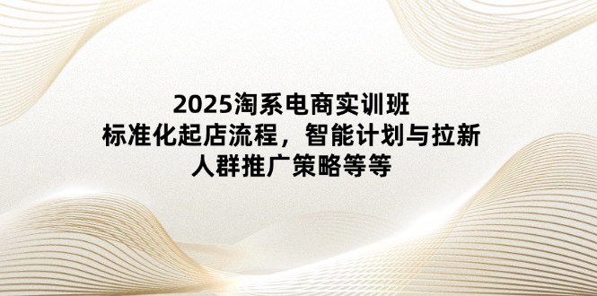 2025淘系电商实训班：标准化起店流程，智能计划与拉新，人群推广策略等等-云网创