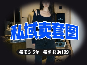 私域卖套图每天3-5单，每单利润99-云网创