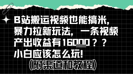 b站掘金计划？搬运视频也能挣拉新的收益，小白应该怎么玩！-云网创