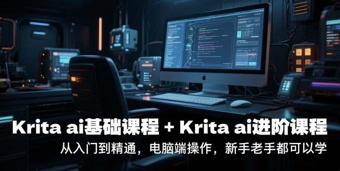 krita ai基础课程+Krita ai进阶课程，从入门到精通，电脑端操作，新手老手都可以学-云网创